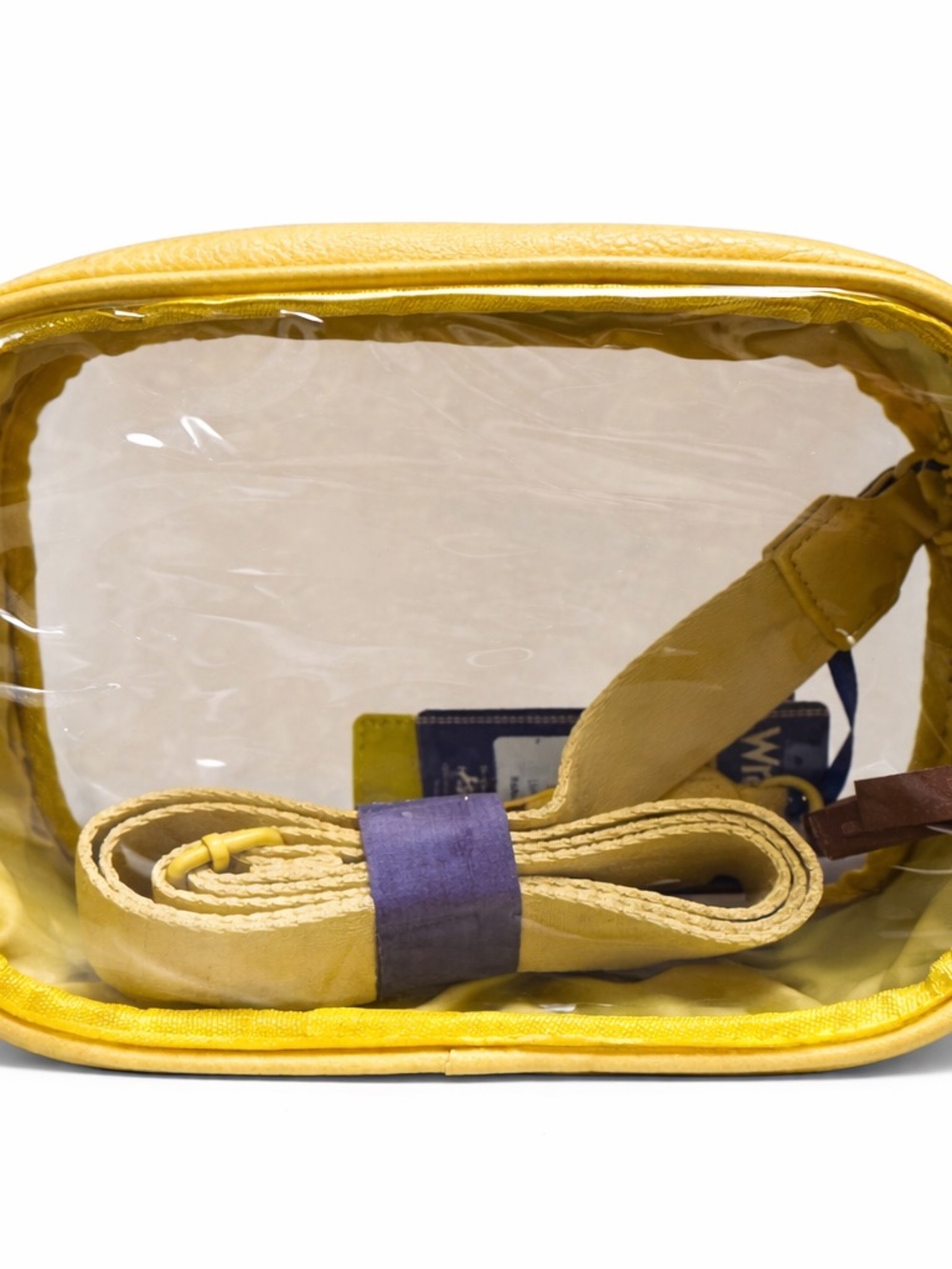 🆕 Wrangler Clear Crossbody Stadium/Concert, MakeUp, Toiletry, Travel Bag Yellow - Picture 3 of 4
